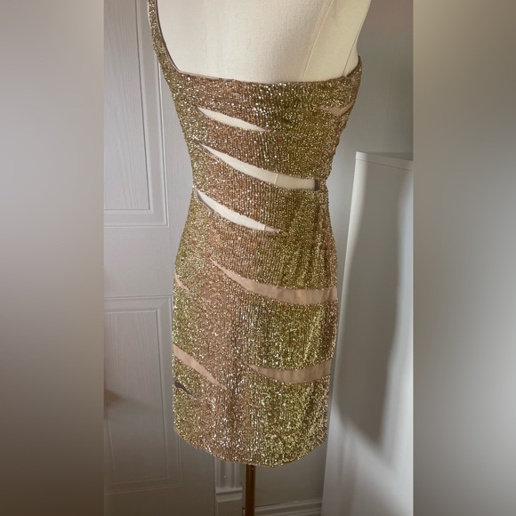 Basix Black Label Gold sequin dress - Picture 4 of 10